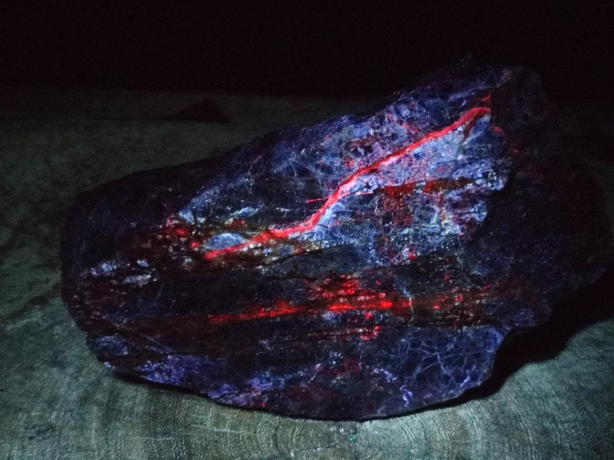 Polished and Natural Sodalite Slices x 2 From Kunene River, Namibia