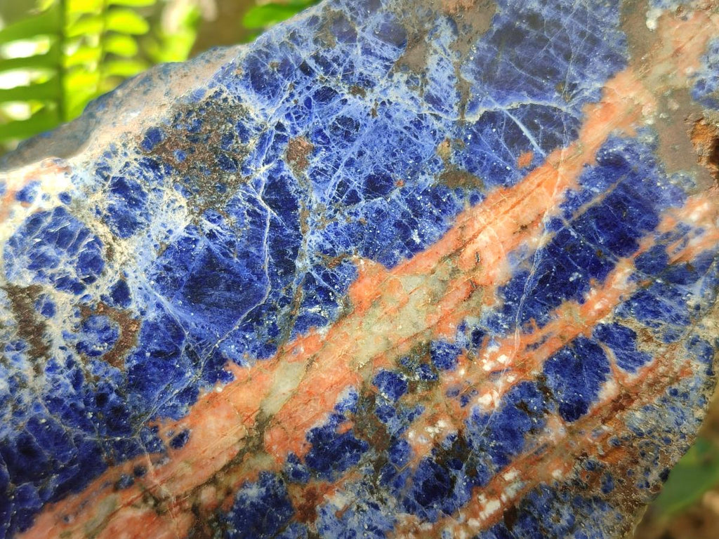 Polished and Natural Sodalite Slices x 2 From Kunene River, Namibia