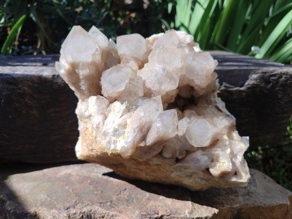 Natural Large Cascading White Phantom Smokey Luena Quartz Cluster x 1 From Luena, Congo