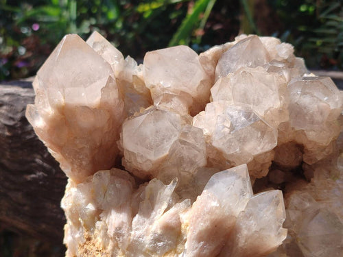 Natural Large Cascading White Phantom Smokey Luena Quartz Cluster x 1 From Luena, Congo - Toprock Gemstones and Minerals 