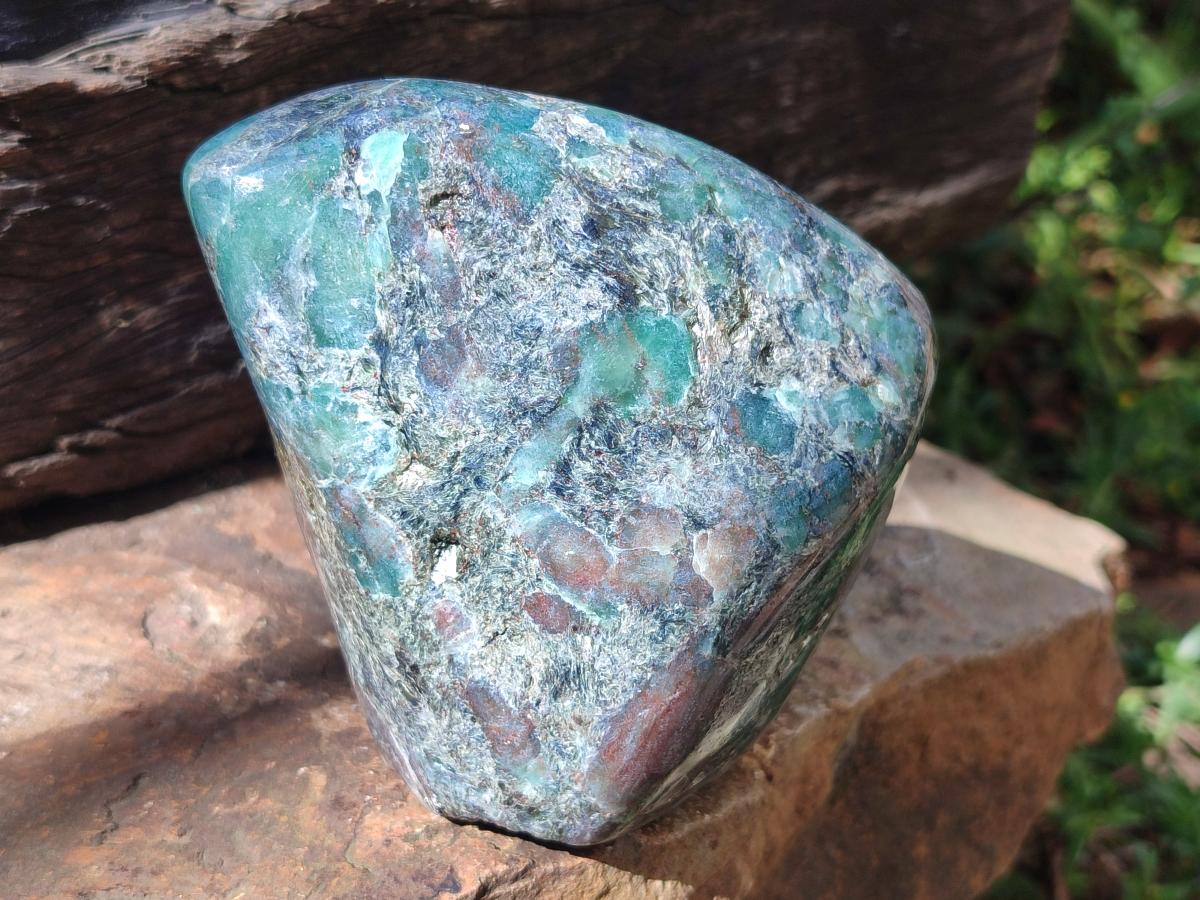 Polished Emerald Mica 'Mutokolite' Standing Display Pieces x 2 From Mutoko, Zimbabwe
