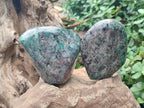 Polished Emerald Mica 'Mutokolite' Standing Display Pieces x 2 From Mutoko, Zimbabwe