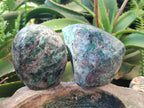 Polished Emerald Mica 'Mutokolite' Standing Display Pieces x 2 From Mutoko, Zimbabwe