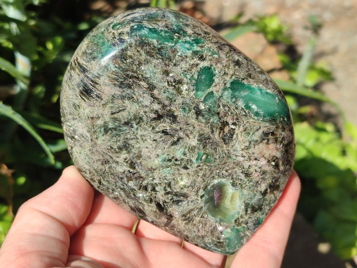 Polished Emerald Mica 'Mutokolite' Standing Display Pieces x 2 From Mutoko, Zimbabwe