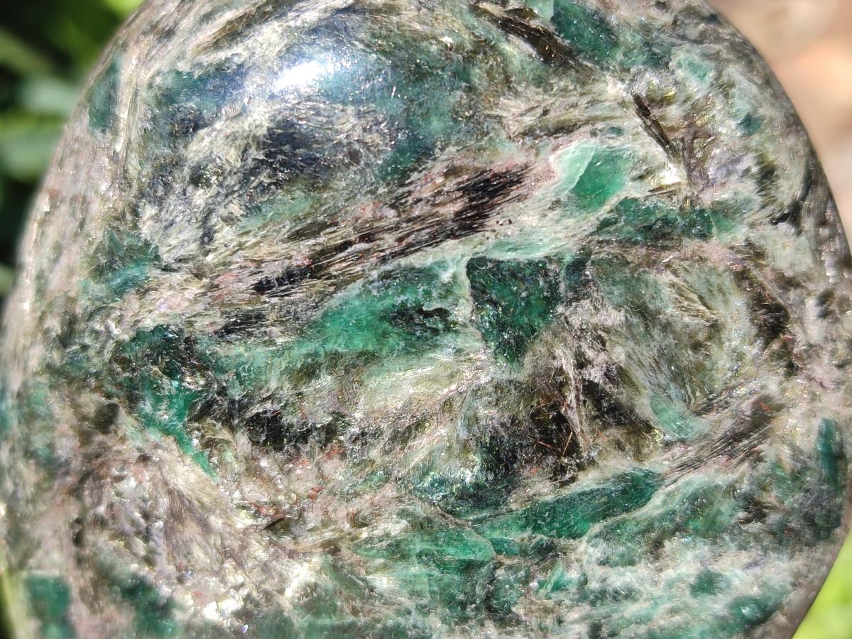 Polished Emerald Mica 'Mutokolite' Standing Display Pieces x 2 From Mutoko, Zimbabwe