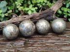 Polished Basalt Pharaoh Stone Spheres x 4 From Iron Duke Mine, Zimbabwe