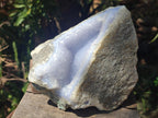 Natural Blue Lace Agate Geode Specimens x 3 From Nsanje, Malawi