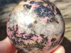 Polished Rhodonite Gemstone Spheres x 4 From Ambindavato, Madagascar