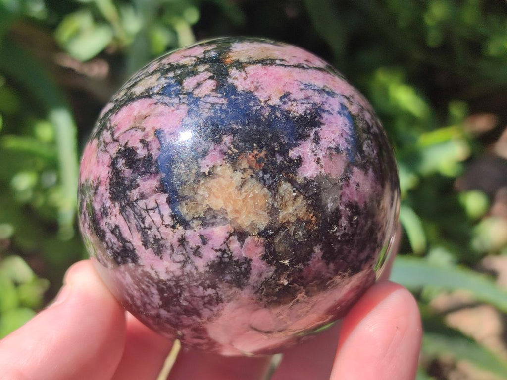 Polished Rhodonite Gemstone Spheres x 4 From Ambindavato, Madagascar