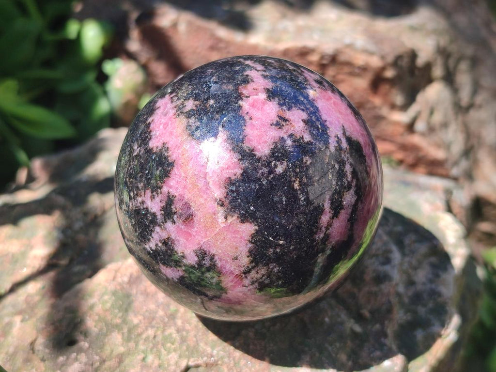Polished Rhodonite Gemstone Spheres x 4 From Ambindavato, Madagascar