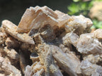 Natural Stacked Rhombohedral Calcite Clusters with Phosphorus Aragonite and Spearhead Crystals x 3 From Albert's Mountain, Lesotho