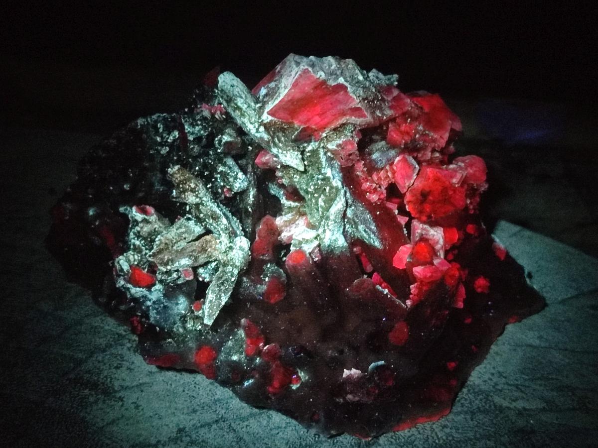 Natural Stacked Rhombohedral Calcite Clusters with Phosphorus Aragonite and Spearhead Crystals x 3 From Albert's Mountain, Lesotho