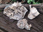 Natural Stacked Rhombohedral Calcite Clusters with Phosphorus Aragonite and Spearhead Crystals x 3 From Albert's Mountain, Lesotho