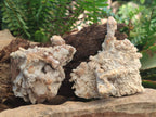 Natural Stacked Rhombohedral Calcite Clusters with Phosphorus Aragonite and Spearhead Crystals x 3 From Albert's Mountain, Lesotho