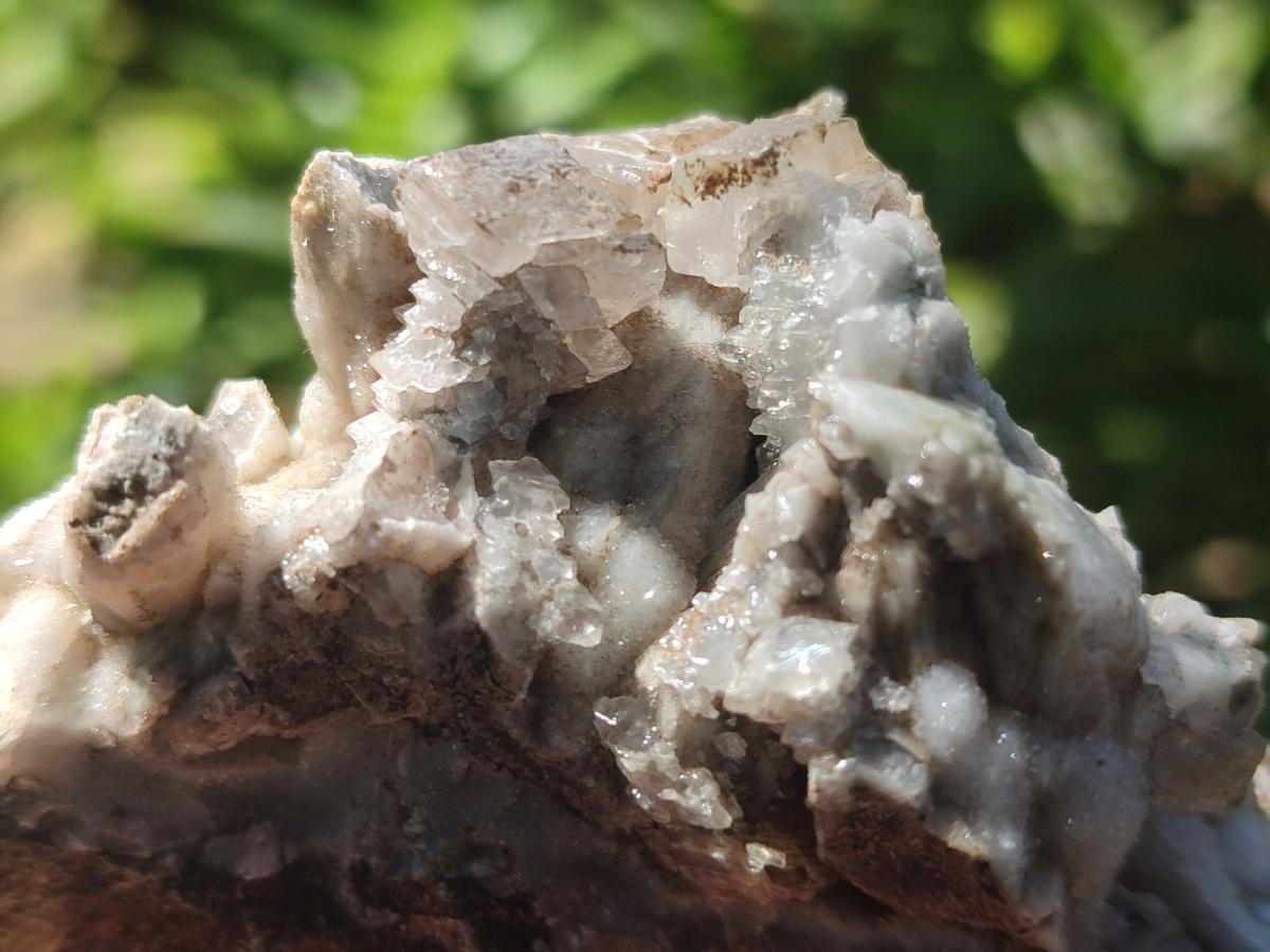 Natural Stacked Rhombohedral Calcite Clusters with Phosphorus Aragonite and Spearhead Crystals x 3 From Albert's Mountain, Lesotho