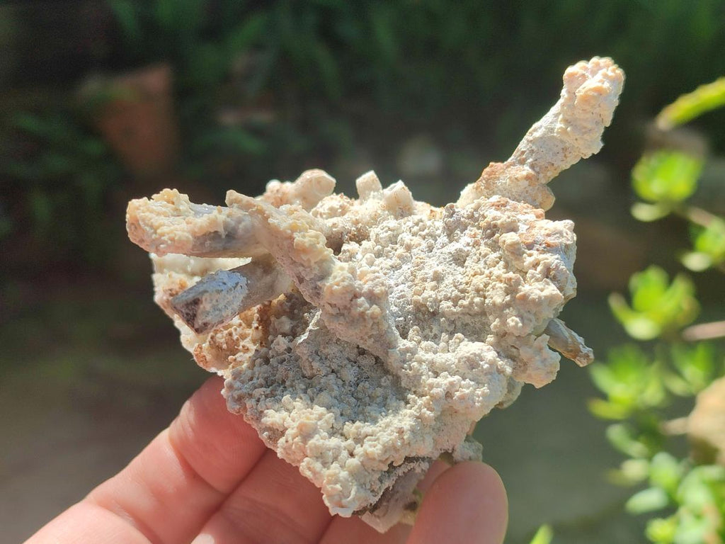 Natural Stacked Rhombohedral Calcite Clusters with Phosphorus Aragonite and Spearhead Crystals x 3 From Albert's Mountain, Lesotho