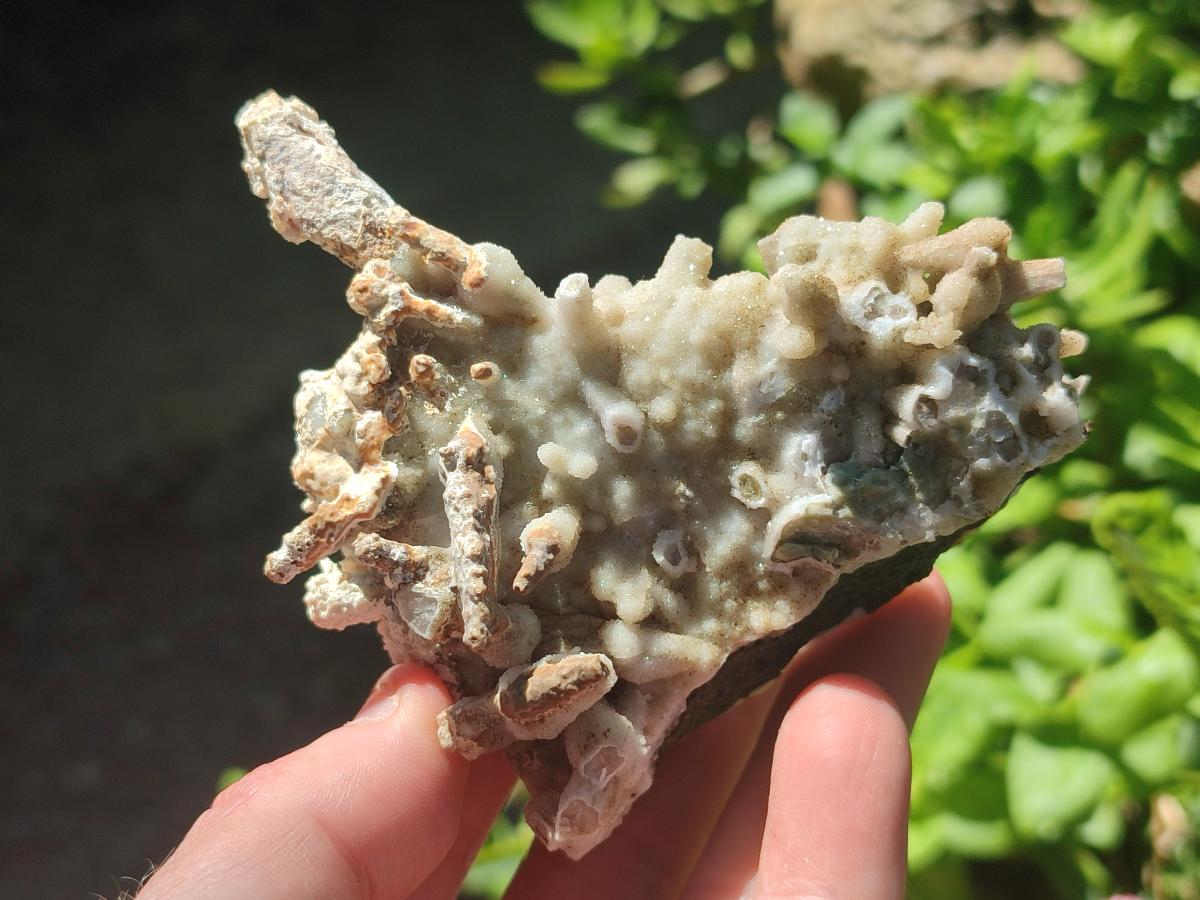 Natural Stacked Rhombohedral Calcite Clusters with Phosphorus Aragonite and Spearhead Crystals x 3 From Albert's Mountain, Lesotho
