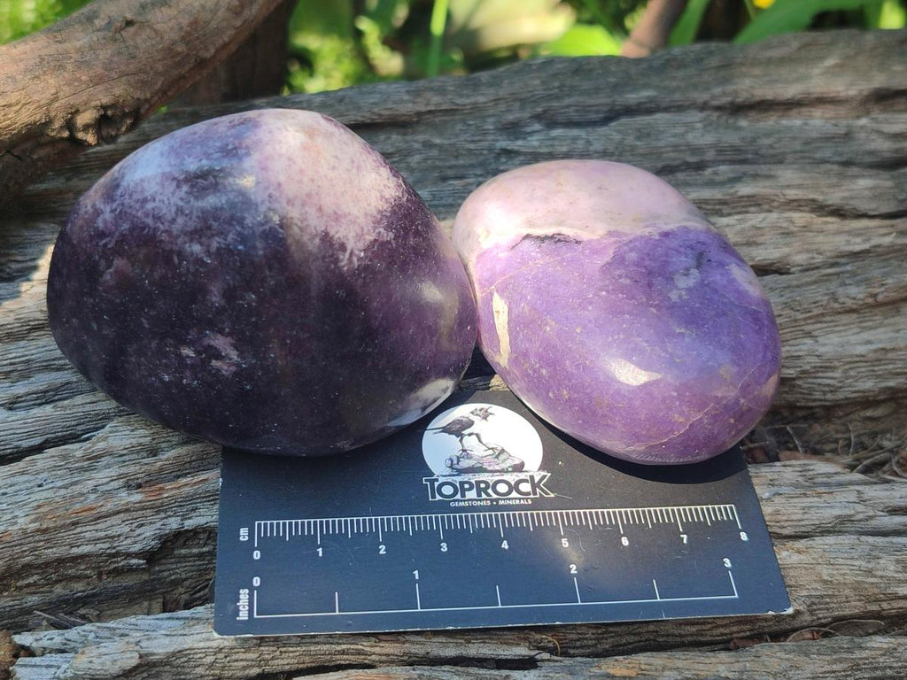 Polished Lepidolite Free Forms x 12 From Zimbabwe