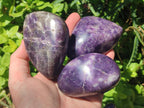 Polished Lepidolite Free Forms x 12 From Zimbabwe