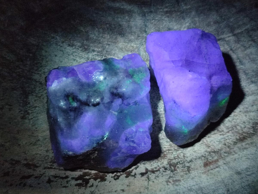 Natural Watermelon Fluorite Cobbed Specimens x 24 From Uis, Namibia