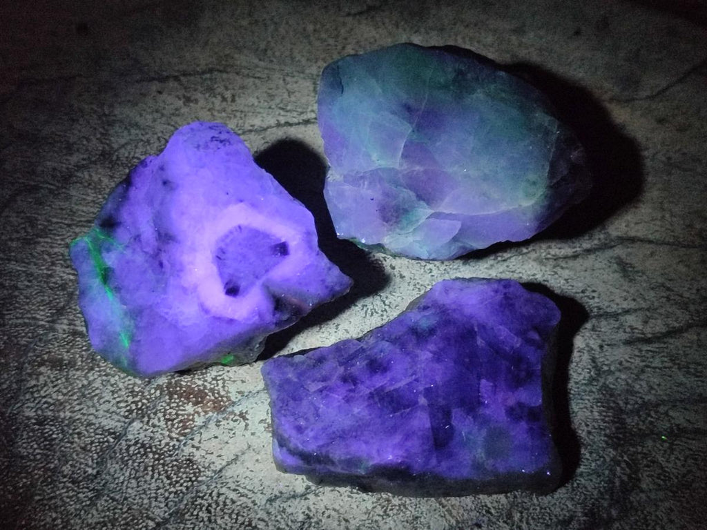 Natural Watermelon Fluorite Cobbed Specimens x 24 From Uis, Namibia