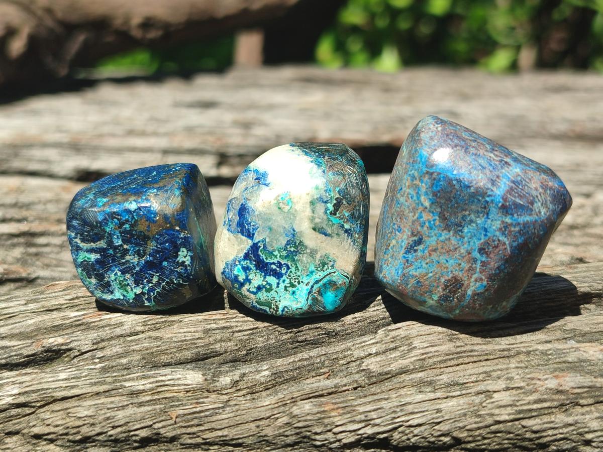 Polished Shattuckite Free Forms x 35 From Congo