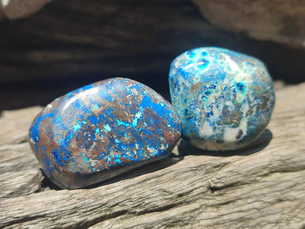 Polished Shattuckite Free Forms x 35 From Congo