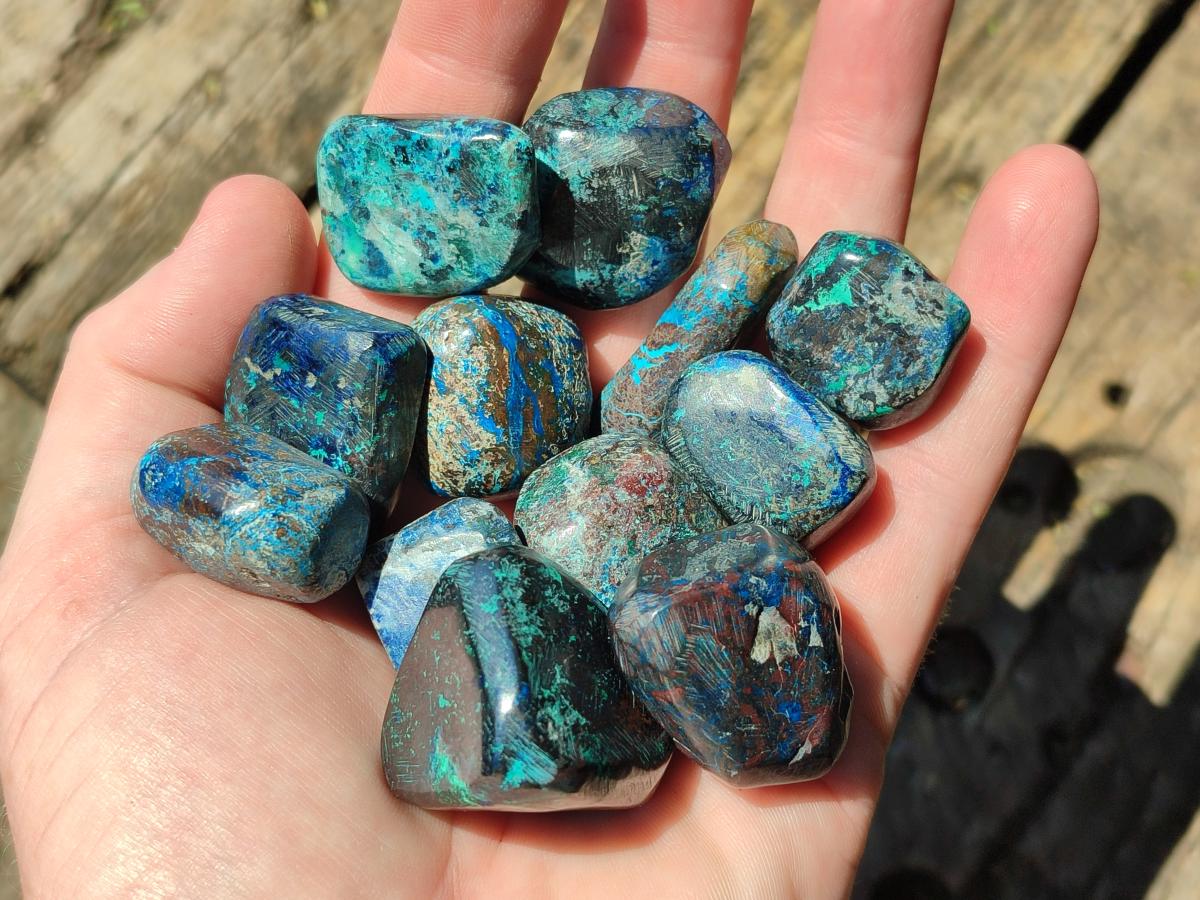 Polished Shattuckite Free Forms x 35 From Congo