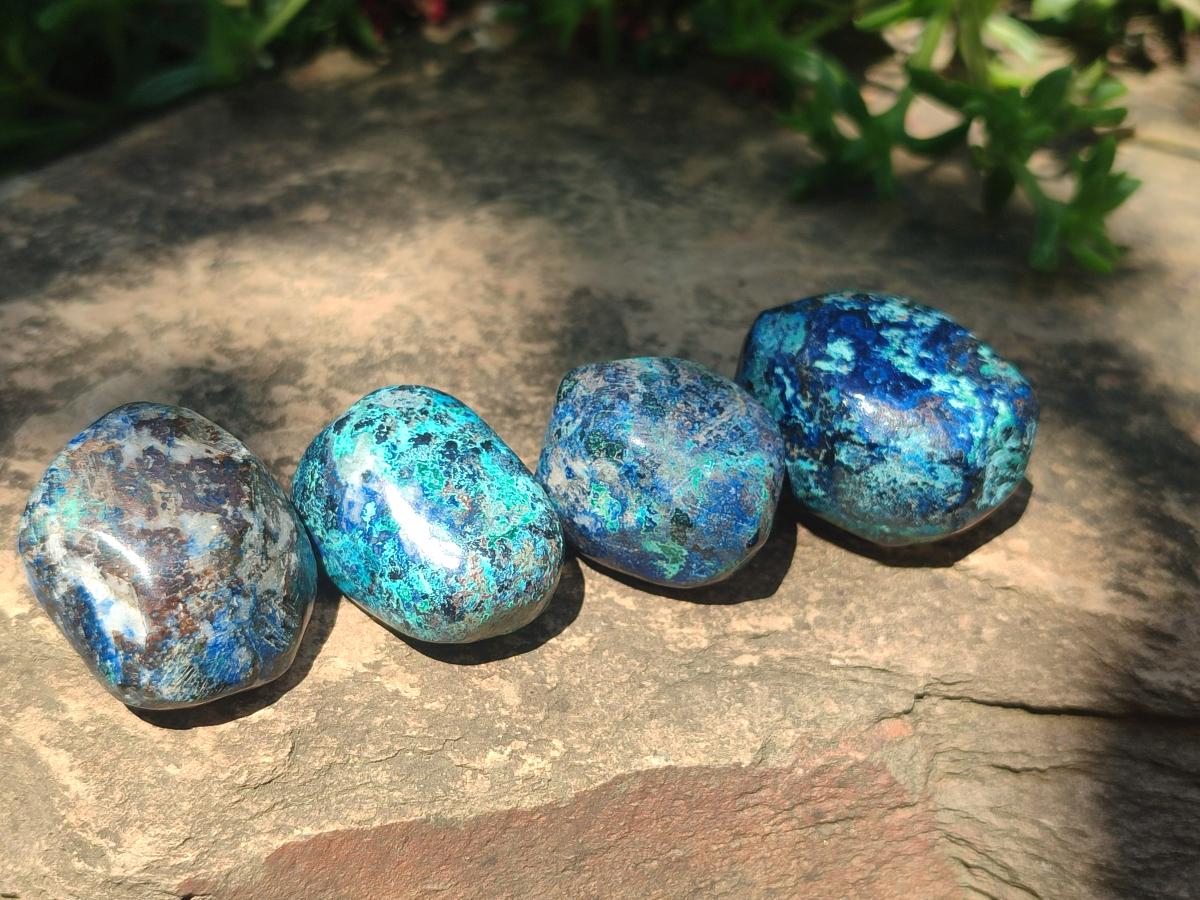Polished Shattuckite Free Forms x 35 From Congo