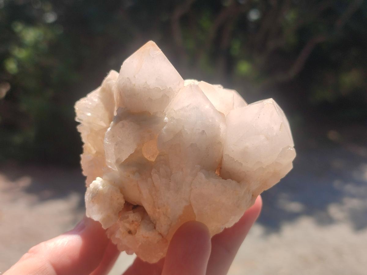 Natural Cascading "Anananas" Candle Quartz Clusters x 12 From Antsirabe, Madagascar