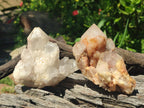 Natural Cascading "Anananas" Candle Quartz Clusters x 12 From Antsirabe, Madagascar