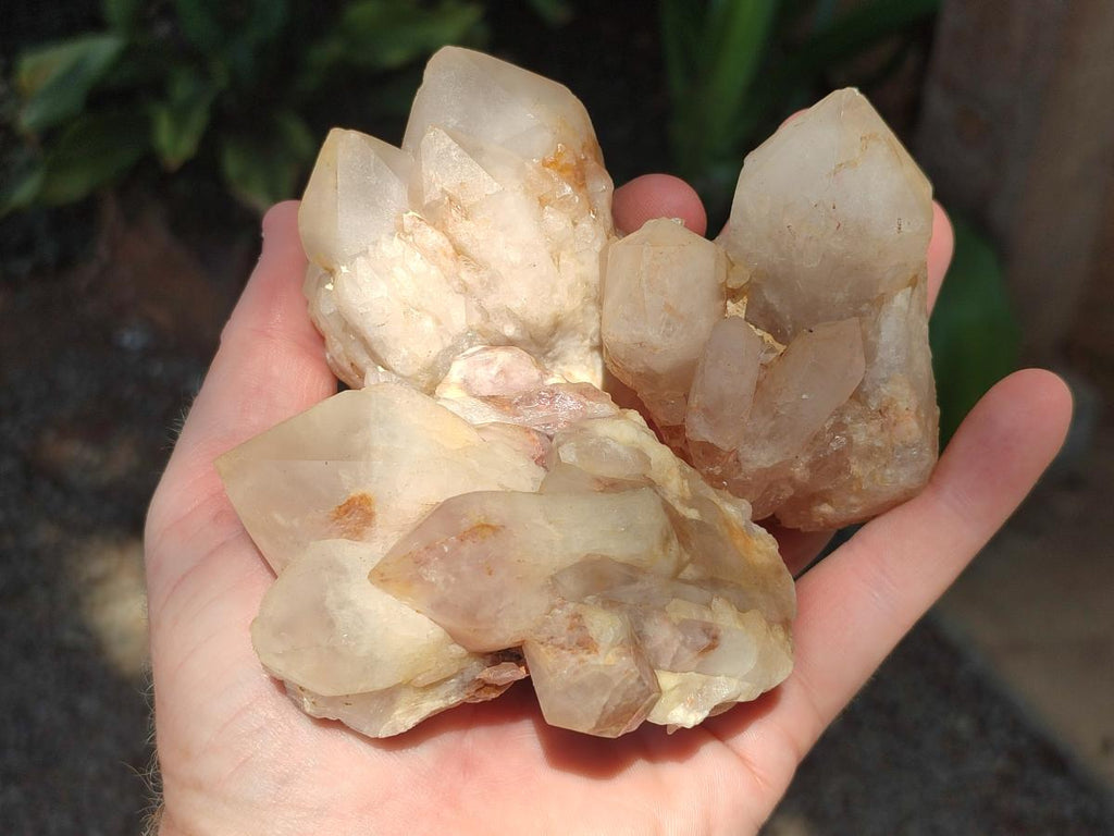Natural Cascading "Anananas" Candle Quartz Clusters x 12 From Antsirabe, Madagascar