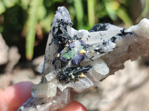 Natural Schorl Black Tourmaline Specimens x 12 From Erongo, Namibia - Toprock Gemstones and Minerals 