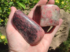 Polished Red Rhodesian Rhodonite Free Forms x 4 From Rhusinga, Zimbabwe