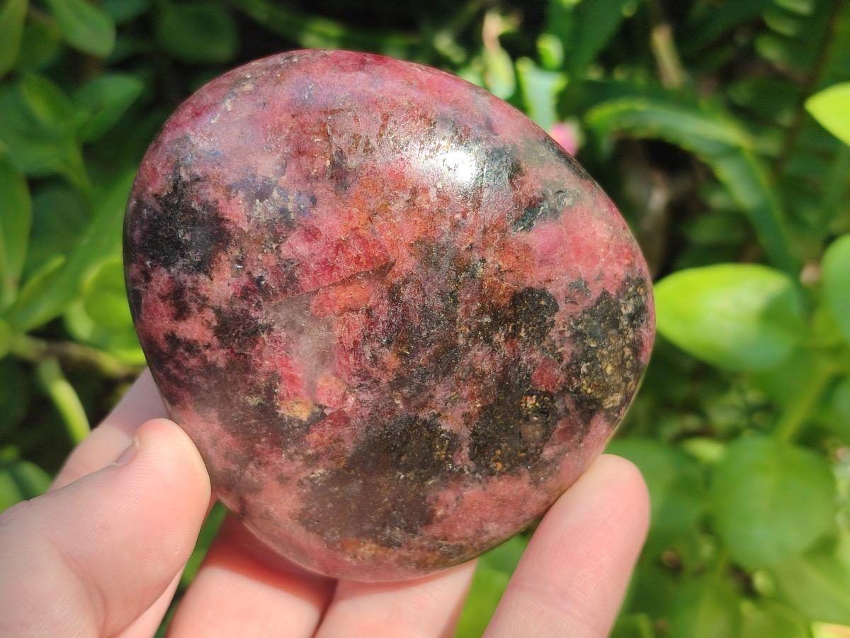 Polished Red Rhodesian Rhodonite Free Forms x 4 From Rhusinga, Zimbabwe