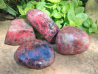 Polished Red Rhodesian Rhodonite Free Forms x 4 From Rhusinga, Zimbabwe