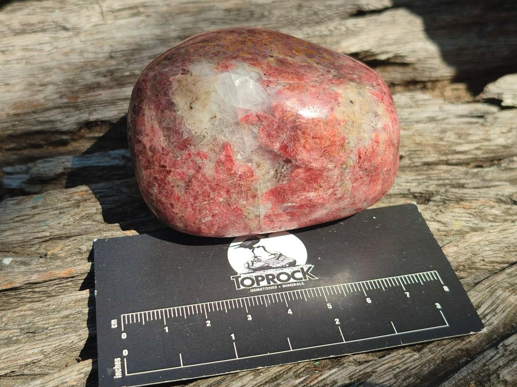 Polished Red Rhodesian Rhodonite Free Forms x 4 From Rhusinga, Zimbabwe
