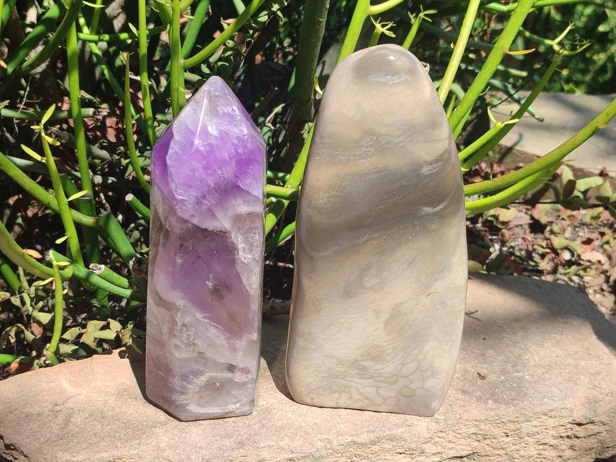 Polished Mix of Selected Multi Mineral Pieces x 2 From Madagascar