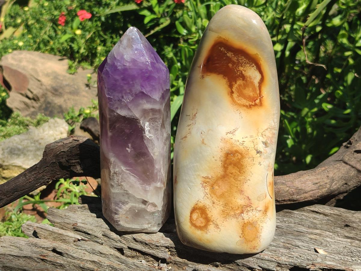 Polished Mix of Selected Multi Mineral Pieces x 2 From Madagascar