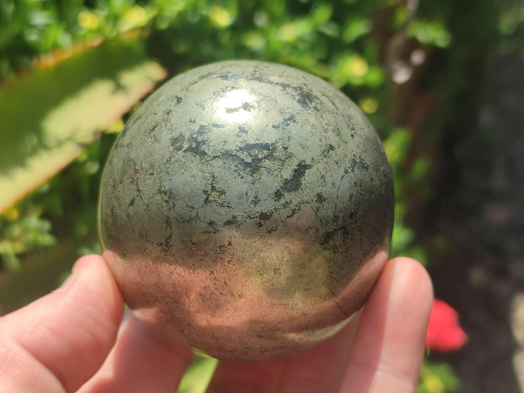 Polished Basalt Pharaoh Stone Spheres x 2 From Iron Duke Mine, Zimbabwe