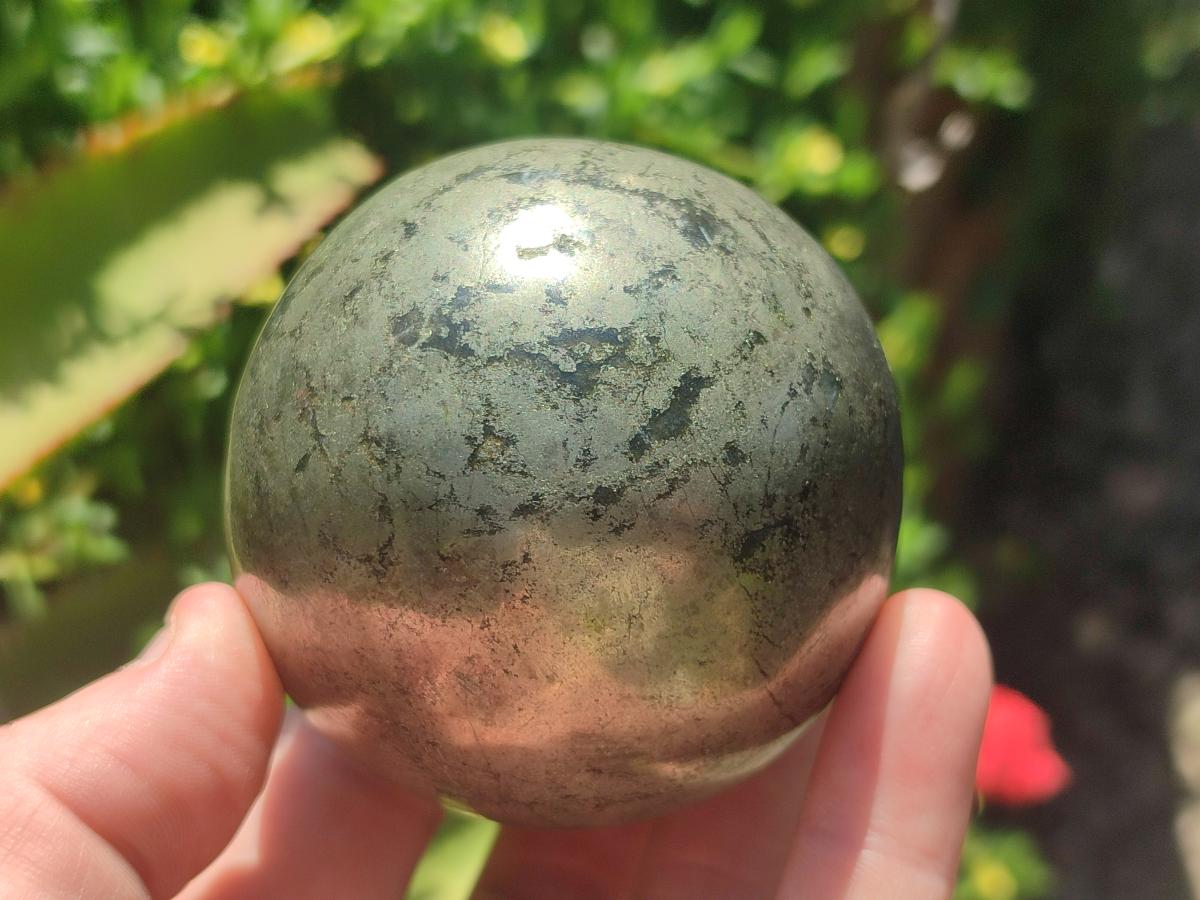 Polished Basalt Pharaoh Stone Spheres x 2 From Iron Duke Mine, Zimbabwe