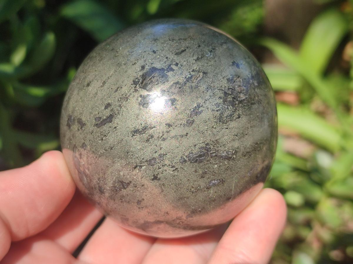 Polished Basalt Pharaoh Stone Spheres x 2 From Iron Duke Mine, Zimbabwe