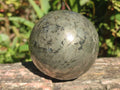 Polished Basalt Pharaoh Stone Spheres x 2 From Iron Duke Mine, Zimbabwe