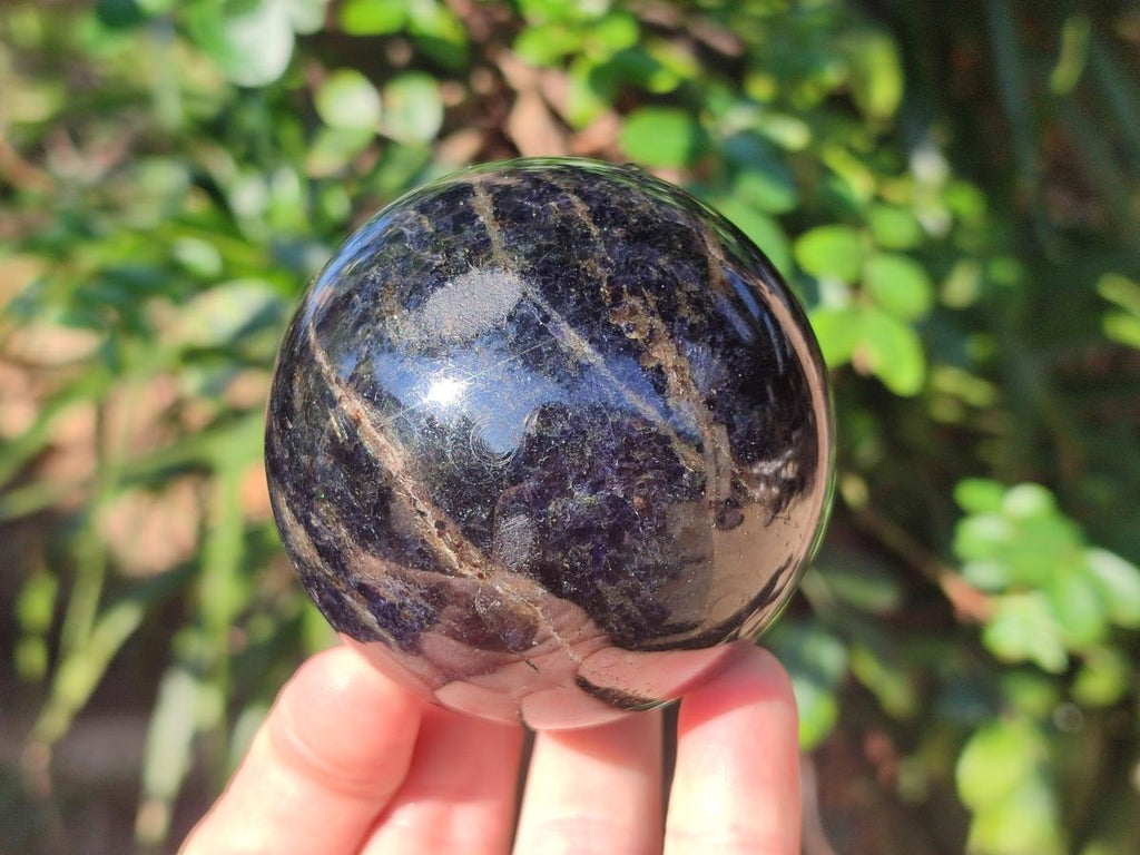 Polished Blue Iolite "Water Sapphire" Spheres x 3 From Madagascar