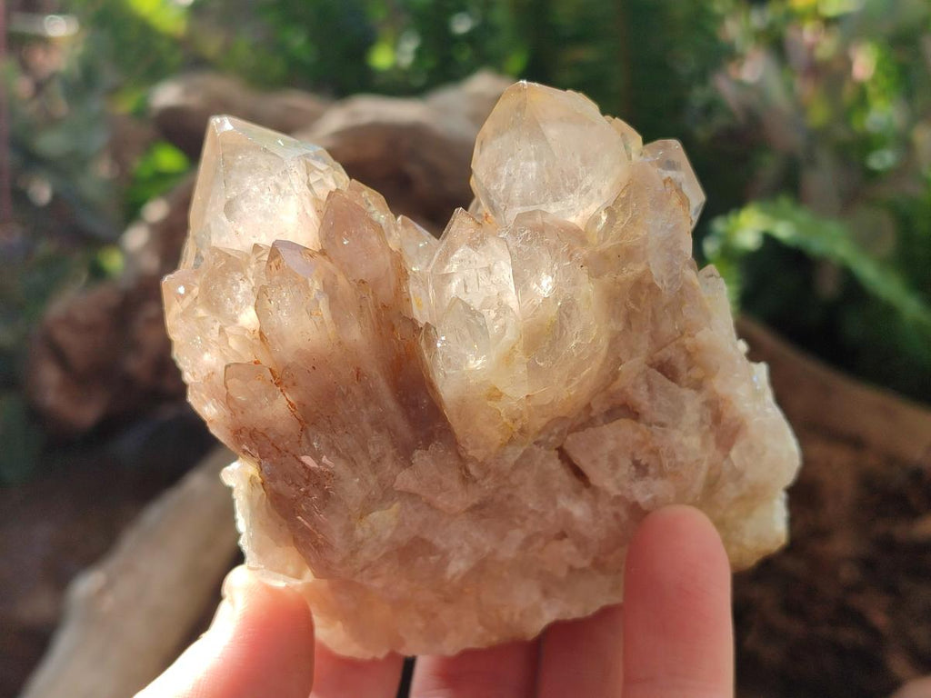 Natural Cascading White Phantom Smokey Luena Quartz Clusters x 6 From Luena, Congo - Toprock Gemstones and Minerals 