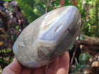 Polished Blue Lace Agate Standing Display Pieces x 3 From Nsanje, Malawi