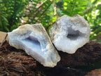 Natural Blue Lace Agate Geode Specimens x 24 From Nsanje, Malawi