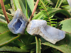 Natural Blue Lace Agate Geode Specimens x 24 From Nsanje, Malawi