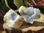 Natural Blue Lace Agate Geode Specimens x 24 From Nsanje, Malawi