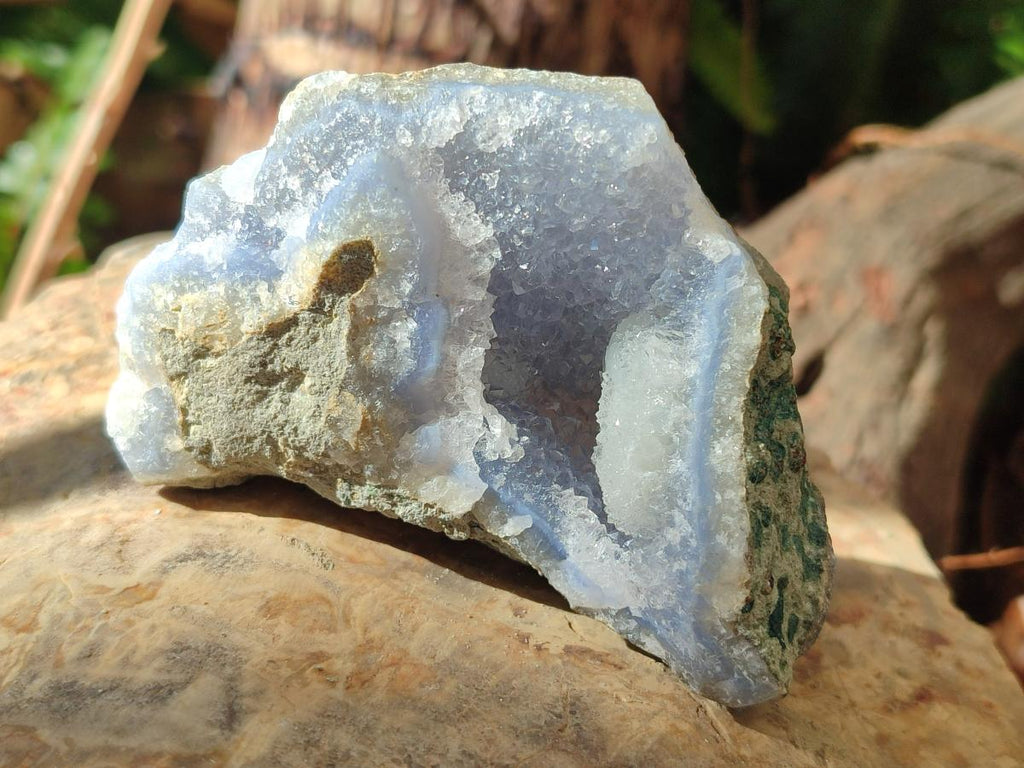 Natural Blue Lace Agate Geode Specimens x 24 From Nsanje, Malawi